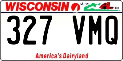 WI license plate 327VMQ