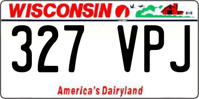 WI license plate 327VPJ