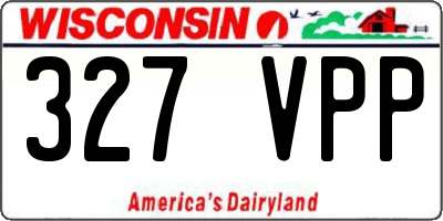 WI license plate 327VPP