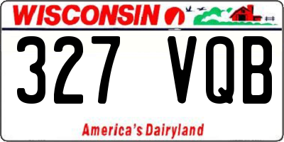 WI license plate 327VQB
