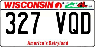 WI license plate 327VQD