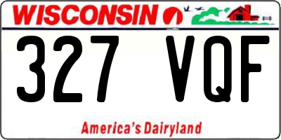 WI license plate 327VQF