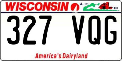 WI license plate 327VQG