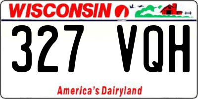 WI license plate 327VQH