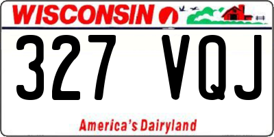 WI license plate 327VQJ
