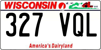 WI license plate 327VQL