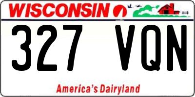 WI license plate 327VQN