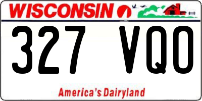 WI license plate 327VQO