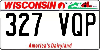 WI license plate 327VQP