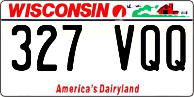 WI license plate 327VQQ