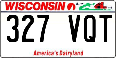 WI license plate 327VQT