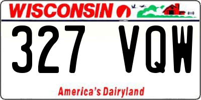 WI license plate 327VQW