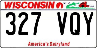 WI license plate 327VQY