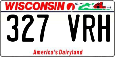 WI license plate 327VRH
