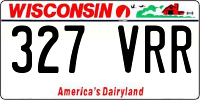 WI license plate 327VRR