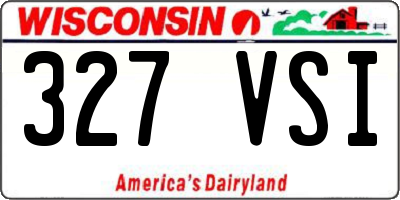 WI license plate 327VSI