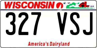 WI license plate 327VSJ
