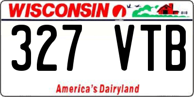 WI license plate 327VTB
