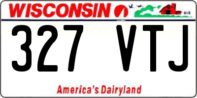 WI license plate 327VTJ