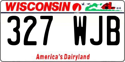 WI license plate 327WJB