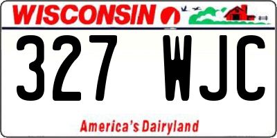 WI license plate 327WJC