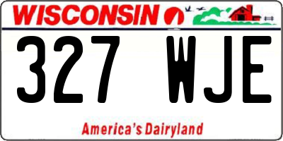 WI license plate 327WJE
