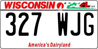 WI license plate 327WJG