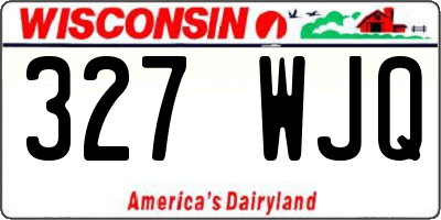 WI license plate 327WJQ