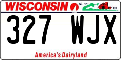 WI license plate 327WJX