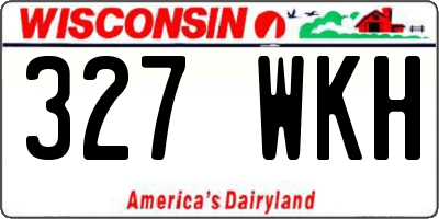 WI license plate 327WKH