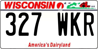 WI license plate 327WKR