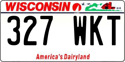 WI license plate 327WKT