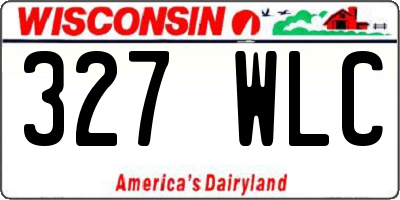 WI license plate 327WLC