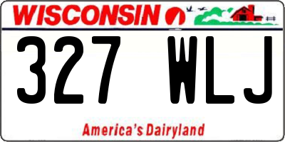 WI license plate 327WLJ