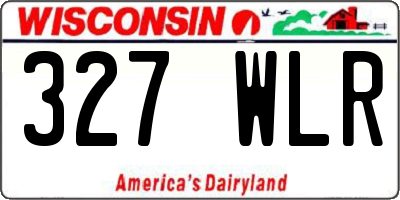 WI license plate 327WLR