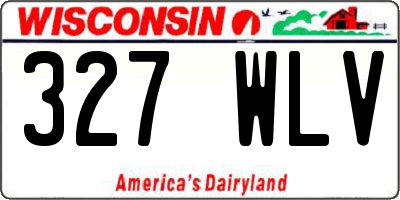 WI license plate 327WLV
