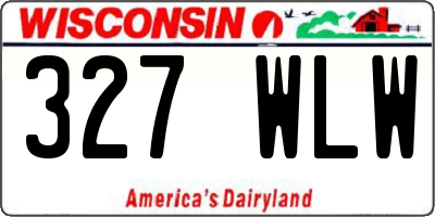 WI license plate 327WLW