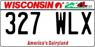 WI license plate 327WLX