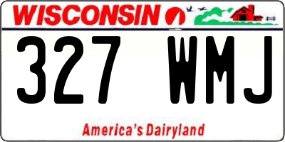 WI license plate 327WMJ