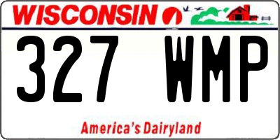 WI license plate 327WMP