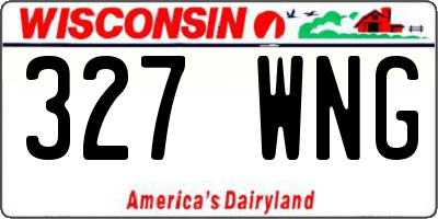 WI license plate 327WNG