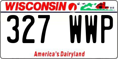 WI license plate 327WWP