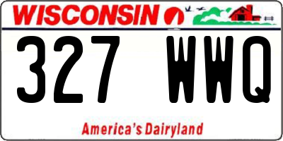 WI license plate 327WWQ