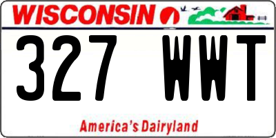 WI license plate 327WWT