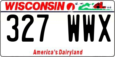WI license plate 327WWX