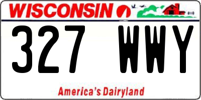 WI license plate 327WWY