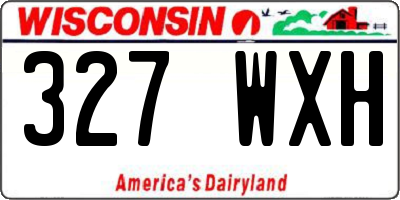 WI license plate 327WXH