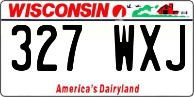 WI license plate 327WXJ