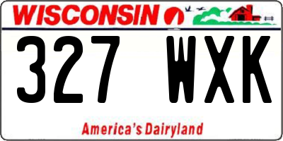 WI license plate 327WXK