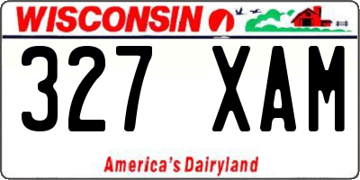 WI license plate 327XAM